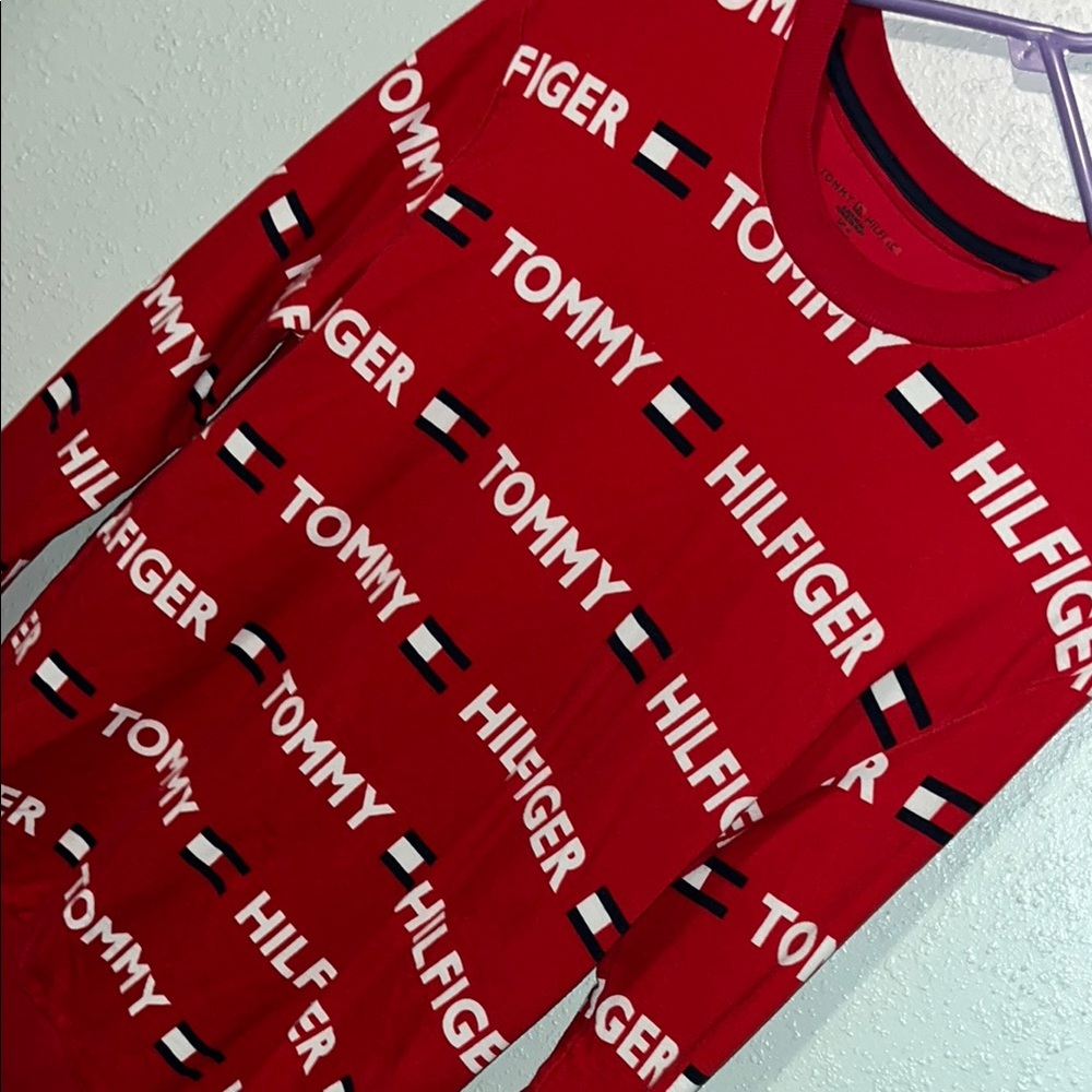 Tommy Hilfiger Red Logo Sweater